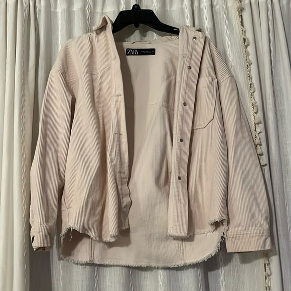 Zara cream corduroy button up jacket - Picture 1 of 4